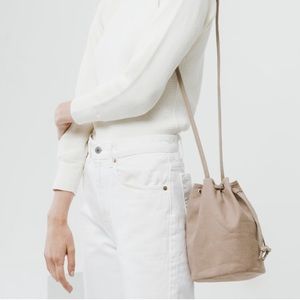 NWT Baggu Canvas Drawstring Bag in color Mushroom